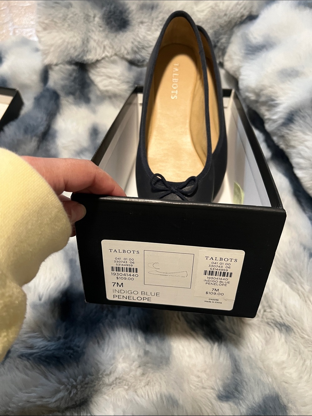 Talbots Indigo Blue Penelope Ballet Flat